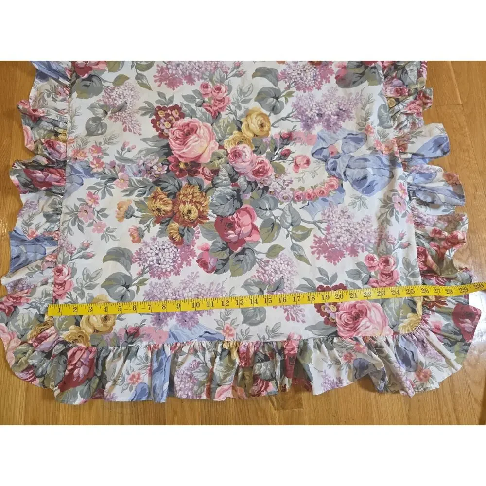 Ralph Lauren Allison Euro Sham Floral Ruffle 26x26 Grandmillennial Cottagecore
